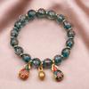 Pulsera de Cristal Gris Fragante que Brilla en la Oscuridad para Mujer, Más de Diez y Tesoros, Cuentas de Transferencia Financiera de Bestia Traga Oro, Lote de Joyería de Puesto de Lugar Escénico de Templo