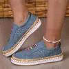 Comercio Electrónico Transfronterizo Tallas Grandes Otoño 2026 Nuevos Mocasines Casuales de Bloques de Color Transpirables de Fondo Plano y Fondo Grueso Mocasines de Malla para Mujer