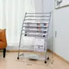 Clip para periódico estante para libros y periódicos pequeño revista promocional estante de piso almacenamiento estante simple oficina estante para periódicos
