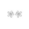 Brincos frescos femininos em coreano estudante viajante diário plumeria doce pequeno diamante brincos de flor oca