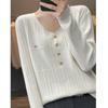 Simon Lehner Socialite Top Estilo Western Feminino Fivela Fashion Camisa Tricotada Camisa Base Gola Baixa Decote em V