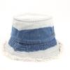 Sombrero de Pescador de Mezclilla Degradado Estilo Coreano para Mujer Estilo Japonés Retro Moda Lavado Rojo Sombrero de Cubo Protector Solar