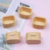 Casa de Muñecas Miniatura de Simulación Cesta de Pan de Bambú Accesorios de Resina DIY Juguete de Comida Adornos Material para Llavero Venta al por Mayor
