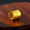Vietnam arena oro seis caracteres mantra barril cuenta accesorios cobre puro 3D oro duro hecho a mano DIY pulsera con cuentas arena chorreada accesorios