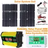 Panel solar 50W portátil almacenamiento de energía para exteriores sistema solar set inversor 4000W controlador