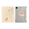 Funda de pato linda con agujero en la nariz, adecuada para iPad mini 6/7, diseño plegable en Y con ranura para bolígrafo, 11 pulgadas para mujer, antideslizante