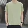2026 Nueva Moda de Verano Camiseta de Seda Hielo Cuello Redondo para Hombre Top Deportivo Casual para Correr Ligero Transpirable Fitness