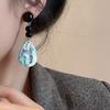 Pendientes Guofeng de estilo chino con forma de gota de agua para mujer, 2024, nuevos y populares, de lujo, ligeros, de alta gama, con temperamento.