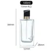 Botella Dispensadora de Perfume de Bayoneta de 100 ml al por Mayor Botella de Vidrio Cuadrada para Perfume Botella Dispensadora Práctica con Spray de Presión Botella Vacía
