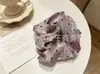 Elástico de Cabelo de Tecido para Rabo de Cavalo Alta Elasticidade, Scrunchie Floral de Chiffon Fofo, Acessórios Atacado, Atacado em Estoque
