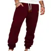 Pantalones deportivos casuales para hombre transfronterizos con cordón, nuevo estilo europeo y americano de Amazon, pantalones largos holgados de color liso, pantalones apilados con puños para primavera y otoño
