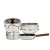 BUERK equipo para camping y picnic al aire libre, juego completo de utensilios de cocina para camping, juego de utensilios de cocina 304 para camping familiar al aire libre