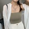 Sling Chaleco Pequeño para Mujer Ropa Interior Ropa Exterior Espalda Hermosa Una Pieza Tirante Delgado Deseo Puro Sin Mangas Versátil Tubo Top