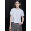 Camiseta feminina moment rosa claro gola redonda manga curta, primavera 2026, estilo solto e casual com design de pétala em fio