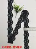 No. 93 Accesorios de Ropa DIY en Borgoña, Café, Gris, Azul Real, Morado, Negro y Blanco Borde de Encaje Elástico, Ancho 5 cm