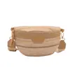 Bolso Tejido Color Block para Mujer 2026 Nuevo Casual Versátil Riñonera Moda Textura Casual Simple Viaje Bolso Cruzado