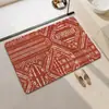 Tapete de Chão Listrado Boêmio Retrô para Porta de Entrada, Capacho Antiderrapante e Resistente a Manchas para Quarto e Sala de Estar, Tapete Absorvente de Água Estilo Étnico