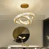 Lámpara de araña de cristal creativa de lujo ligero para sala de estar y comedor, post-moderna, simple, de alta gama, para villa, apartamento dúplex hueco