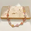 Pulsera de Calabaza con Pedrería Color Dopamina Estilo Coreano para Mujer Exquisita Elegante de Moda Lujo Ligero Versátil Accesorio de Mano