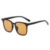 Nuevas Gafas de Sol Marrones Transfronterizas Mismo Estilo Xiaohongshu Gafas de Sol Retro de Montura Cuadrada para Mujer Tendencia de Moda Gafas para Hombre