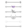 Amazon Comercio Electrónico Transfronterizo Calientes Aretes Largos de Varilla Doble Perforación de Oreja Uñas para Hueso de Oreja Mariposa Luna Murciélago Uñas Puente para Oreja Aretes