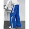 Pantalones Sueltos de Pierna Ancha con Patrón de Escamas de Dragón, Estilo Americano para Hombre, Tendencia Otoñal de Pierna Recta, Empalme de Bloques de Color, Casual Deportivo