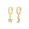 Aretes de Aguja de Plata S925 Lujo Accesible Francés Ins Geométricos Diamante Blanco Aretes Simples Cuadrados Gota de Agua Cruz Juego de Aretes