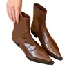 Botines planos de talla grande, estilo minimalista, punta fina, tacón bajo, estampado de cocodrilo, 2026, nuevos, versátiles, casuales, estilo francés