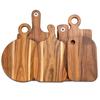 Tabla de Cortar Madera Maciza Personalizada Outlet de Fábrica Tabla de Cortar de Madera de Acacia Tabla de Cortar para el Hogar Tabla de Cortar Pequeña Simple con Forma de Nuez