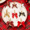 Cinta de Cuadros de Copos de Nieve Navideños Cinta para Lazos de Regalo DIY Decoraciones para Árbol de Navidad Decoraciones