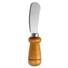 Cuchillo Vertical para Queso con Mango de Madera de Acacia, Mini Esparcidor de Mermelada de Madera Maciza y Acero Inoxidable, Cuchillo para Mantequilla, Cuchillo para Crema