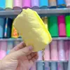 Mini Bolsa de Armazenamento Fofa Acolchoada Macia Estilo Coreano Aparência Elegante Simples Bolsa para Chaves Nova Carteira de Moedas Infantil