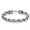 Pulseira Retrô Yuhong Tendência Masculina Características Simples Tendência Personalizada Mão Anel Duplex Ligado por Elo Seis Caracteres Verdadeiro Saída de Fábrica