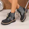 Botas de Talla Grande Transfronterizas Europeas y Americanas con Cuentas Venta Caliente en Amazon 2026 Nuevas Botas Estilo Británico Botas Martin al por Mayor Talla Grande