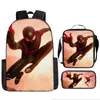 Liberación Rápida Transfronteriza Spider-Man Spider-Man Mochila Escolar Estudiante Niños Bolsa Escolar Periférica Bolso Escolar de Hombro Juego de Tres Piezas