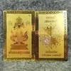Suministrado directamente por el fabricante: Amuleto Budista Tailandés Luang Po Bun Pho Placa de Cobre Tarjeta Chapada en Oro, Buda de Cuatro Caras, Deidad Guardiana Naga, Rey Demonio
