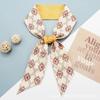 Pañuelo de Seda Versátil de 96 cm de Largo con Lazo, Cinta Floral y Cinta Decorativa para Atar el Cabello o Decorar Bolsos como Recuerdo