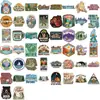 50 Pegatinas de Dibujos Animados con Bordes de Colores, Reglas Naturales, Diseño de Graffiti, Adecuadas para Guitarra, Cuaderno, Maleta, Pegatinas Impermeables para Bricolaje, Venta al por Mayor Transfronteriza