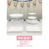 Adorno de exhibición de mesa de postres de cumpleaños estilo europeo, juego de adornos, bandeja para pasteles de tres niveles, soporte para mesa de buffet frío