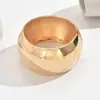 Pulsera Popular Transfronteriza de Metal Brillante con Forma de Ola Estilo Minimalista Europeo y Americano Pulsera Abierta Irregular Fábrica de Joyería para Mujer