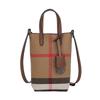 Bolsa Feminina de Lona Vertical Texturizada Xadrez Couro Genuíno para Celular Moda Versátil Portátil Ombro Transversal Fabricante Pronta Entrega