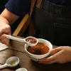 Colher de Sopa Pequena Estilo Japonês Celeb da Internet Atacado Criativa Doméstica Cerâmica de Grés Pintada à Mão Colher para Dishipper Colher de Sobremesa Colher de Mingau