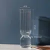 Venta al por mayor, candelabro creativo de vidrio de colores retro, candelabro de lujo para decoración de mesita de noche, vela, accesorios para cenas