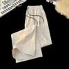Pantalones Casuales Finos de Seda de Hielo para Hombre, Transpirables y Frescos, Modernos Holgados Rectos con Cordón Pantalones Deportivos para Hombre, Pantalones de Verano