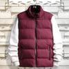 Chaleco para hombre chaqueta acolchada de algodón chaleco de color sólido moderno otoño e invierno cálido cuello alto chaleco chaleco chaleco coreano abrigo para hombre
