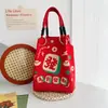Bolsa de Regalo para Año Nuevo 2026 para Reunión Anual de la Empresa, Exquisita Bolso de Mano Portátil de Caballo Tejido de Gran Capacidad que Trae Fortuna