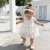 Ropa de Bebé, Vestidos de Verano Estilo Nuevo para Bebés Niñas, Elegante Vestido de Gasa Suave Estilo Señora para Bebé, Vestido de Princesa, Vestido de Verano