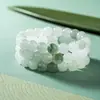 Pulsera de Jade Natural Tianshan para Mujer Pulsera de Hilo de Oro Jade Blanco Flor Flotante Pulsera Popular en Little Red Book Fabricante Venta al por Mayor