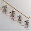 Decoraciones Navideñas de Frutas de Cristal de Hielo Más Vendidas Transfronterizas, Bayas Simuladas, Adornos de Rama de Piña, Colgantes de Puerta con Forma de Gota de Agua con Bayas Rojas y Piñas