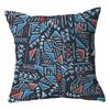 Exclusivo Transfronterizo para Funda de Almohada de Peluche Geométrica Azul Simple Tela para el Hogar Cojín de Sofá Diseño de Funda de Cojín
